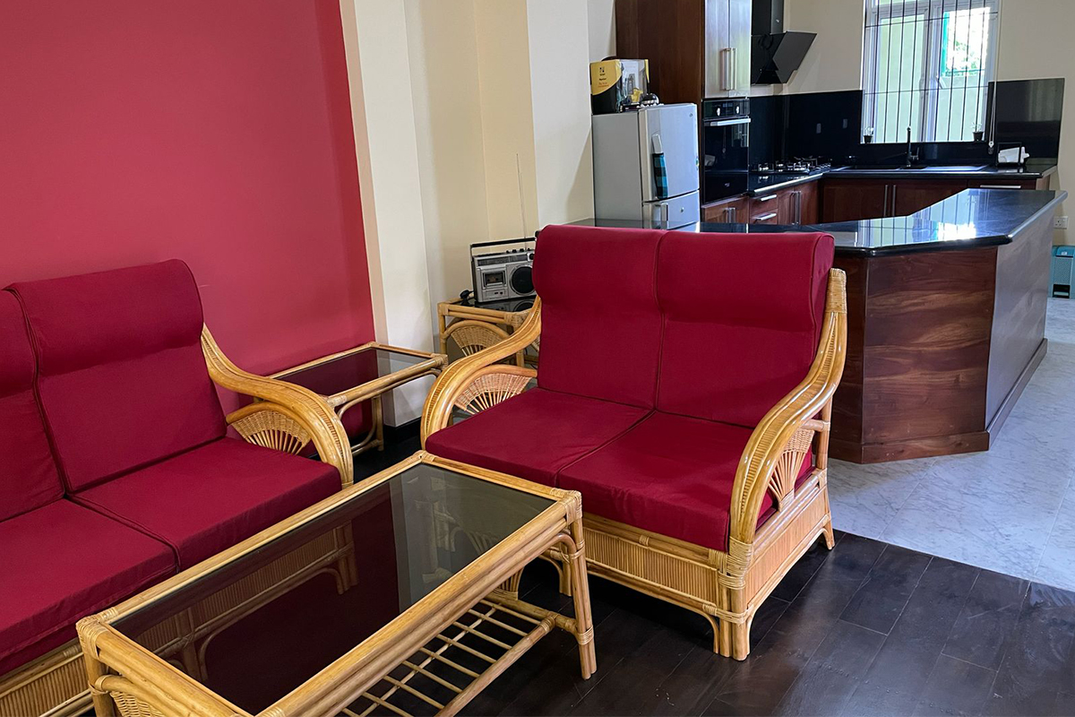 Elegant living area with tasteful furnishings and natural light