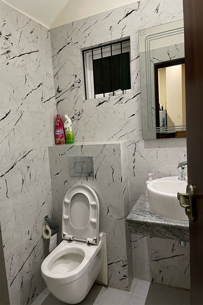 Elegant bathroom featuring quality amenities and stylish finishes